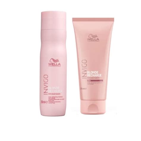 Kit Wella Invigo Blonde Recharge Shampoo Ml E Condicionador Ml Shopee Brasil