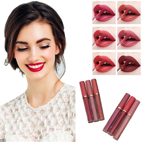 Woaiqiana Lipstick With Lip Balm Makeup Set Velvet Long Lasting High Pigment Nude Waterproof Lip