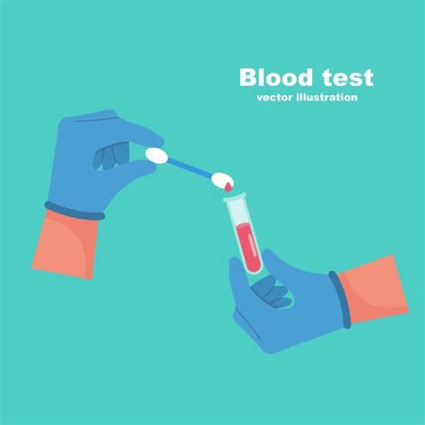 Premium Vector Doctor Hold In Hand Sample Blood In Test Tube