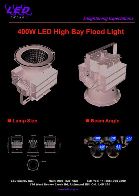 PDF LEI High Bay 400W LED Lightingledenergy Ca Documents LEIHBFL