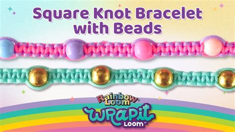 Square Knot Bracelet With Beads Macrame Bracelet Wrapit Loom Tutorial