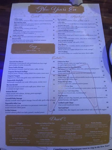 Menu at AMARONE RESTAURANT, Guilford