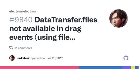 DataTransfer Files Not Available In Drag Events Using File Protocol