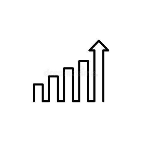 Icono De Gráfico En Crecimiento En Negro Gráfico Con Flecha De