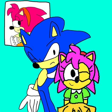 modern sonic and classic amy by JoeyHensonStudios on DeviantArt