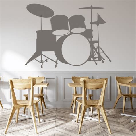 Drum Kit Wall Sticker Music Wall Art