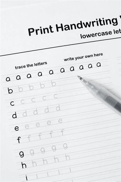 Printable Handwriting Worksheets5 Pages Letters Words And Etsy Print Handwriting