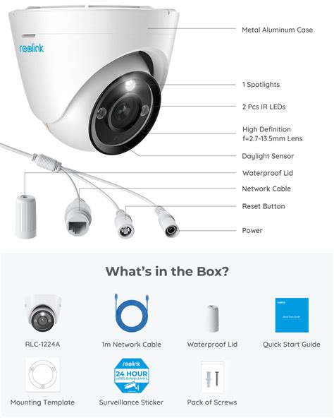 RLC 1224A 12MP Smart PoE Camera With Spotlight Reolink Australia