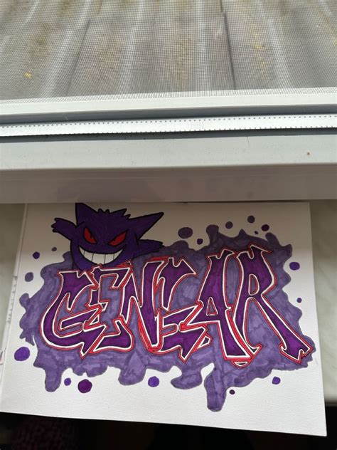 Gengar Graffiti Draw Zeichnungen