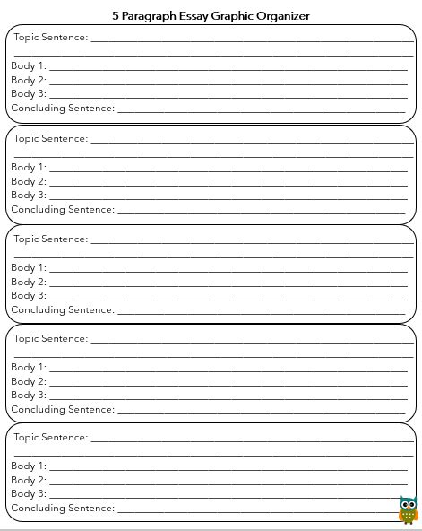 5 Paragraph Essay Graphic Organizers The Homeschool Daily