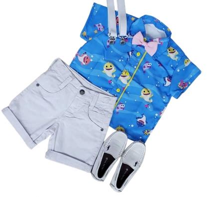 Conjunto Mauricinho Baby Shark Infantil