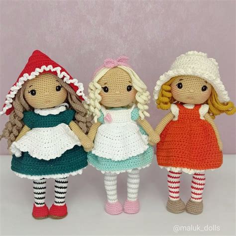 Сказочные куклы. ( Красная шапочка, Алиса, Герда) | Куклы, Шапочка ...
