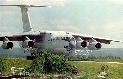 Russian Ilyushin Il-76 cargo plane operating with the UN lands safely ...