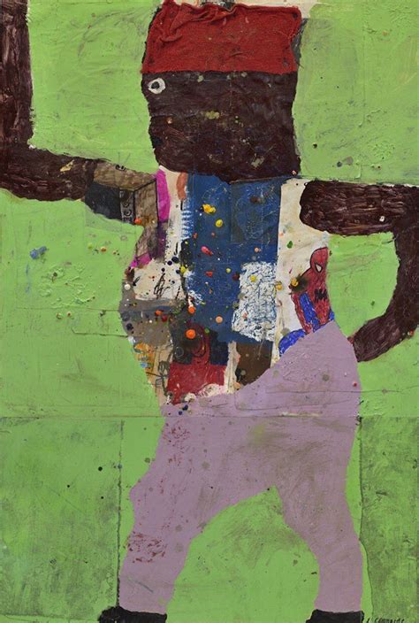 Lyle Carbajal Figure Painting Collage Art Mixed Media Painting