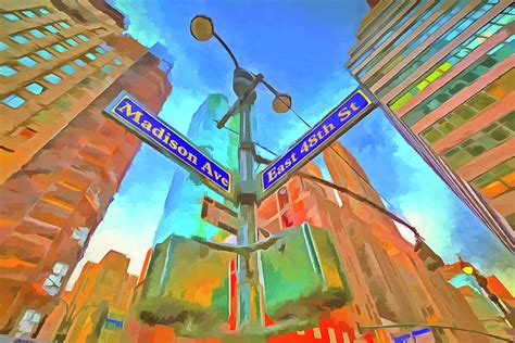 New York Street Sign Pop Art Photograph By David Pyatt Fine Art America