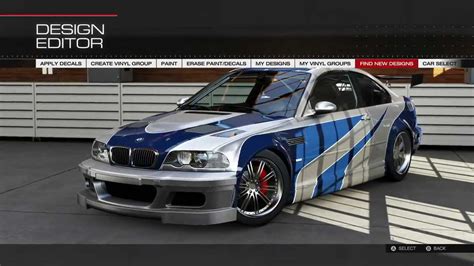 Forza 5 Remake Of The Bmw M3 Gtr From Need For Speed Most Wanted