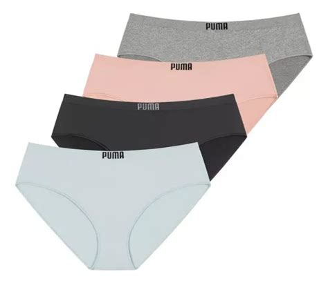 Ropa Interior Bikini Puma Para Dama Pack 4 Piezas Original Meses sin interés