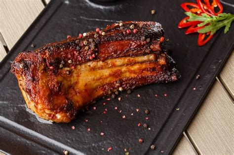 Premium Photo Grilled And Barbecue Hot Pork Ribs With Hot Chilli