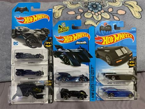 Hot Wheels Batman Batmobile Grey Batman Batmobile Black The Bat Hw