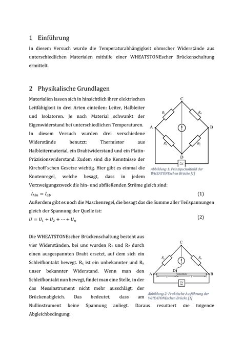 Versuch Anf Nger Praktikum Physikalisch Ap Protokoll Einf Hrung