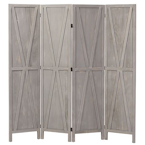 Buy IVilla 5 8 Ft Tall Wood Room Divider 4 Panel Rustic Folding