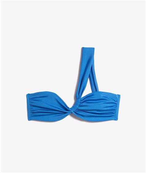 Top bikini bandeau asimétrico FLORIDA BLEU VIF ETAM