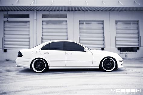 White Benz E350 with Custom Matte Black Centers with White Lips ...