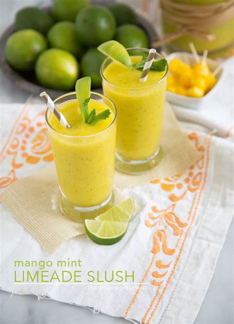 Mango Mint Limeade Slush Non Alcoholic The Little Epicurean