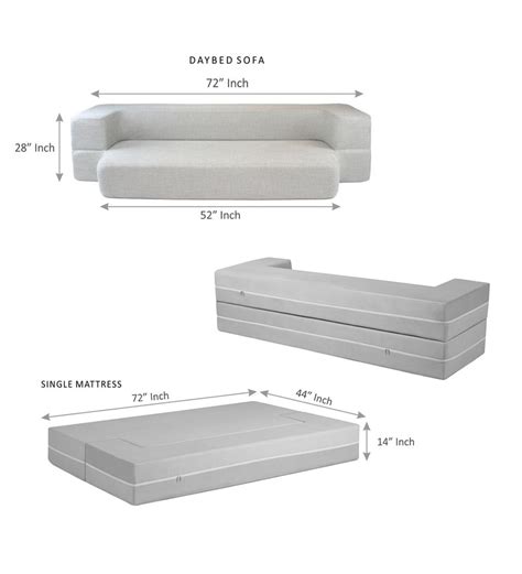 Buy EPE Foam 72x44 14 Inch Queen Size Sofa Cum Foldable Mattress By