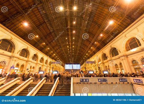 Keleti Railway Station In Budapest Hungary Stock Photo Image Of