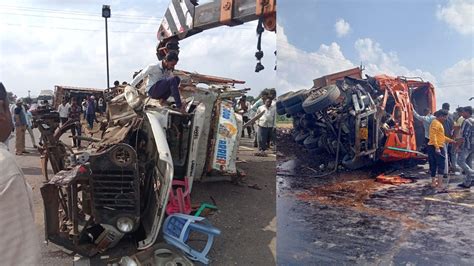 जळगावात भीषण अपघाताने हाहाकार अंत्ययात्रेसाठी निघालेल्या गावकऱ्यांवर काळाचा घाला महिलांचा