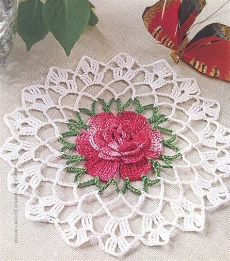 Petits Napperons Fleurs Et Applications Au Crochet Ganchillo