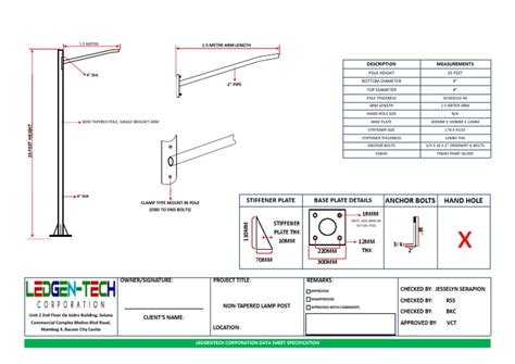 Pole Specs | PDF | Building Engineering | Manufactured Goods