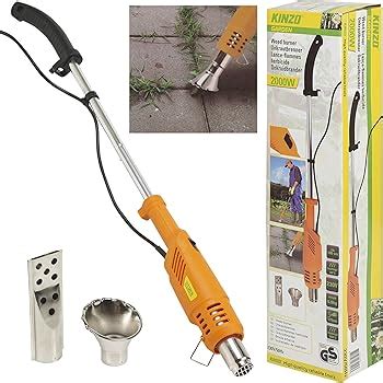 Bergman Electric Weed Burner Killer Wand No Gas Hot Air Garden Weedkiller Blaster Heats Up