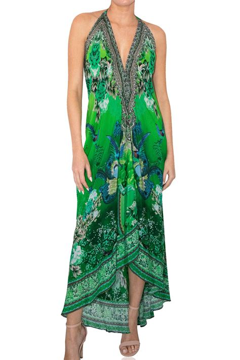 Maxi Dresses One Piece Dress Emerald Green Dress Shahida Parides