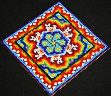 Huichol Bead Painting Huichol Beadwork Dancing Deer Beaded Huichol