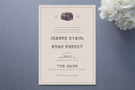 Farm Wedding Invitations - Rustic Wedding Chic