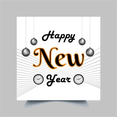 Premium Vector Happy New Year Template