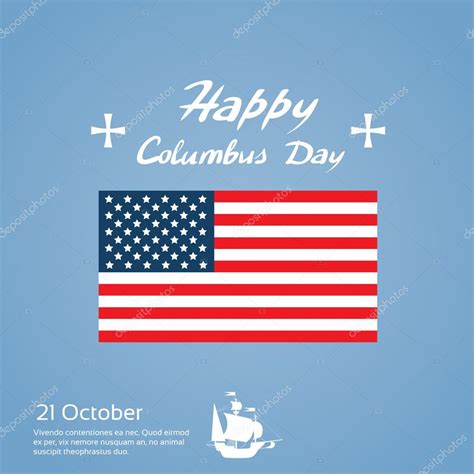 Happy Columbus Day Stock Vector by ©mast3r 94067680