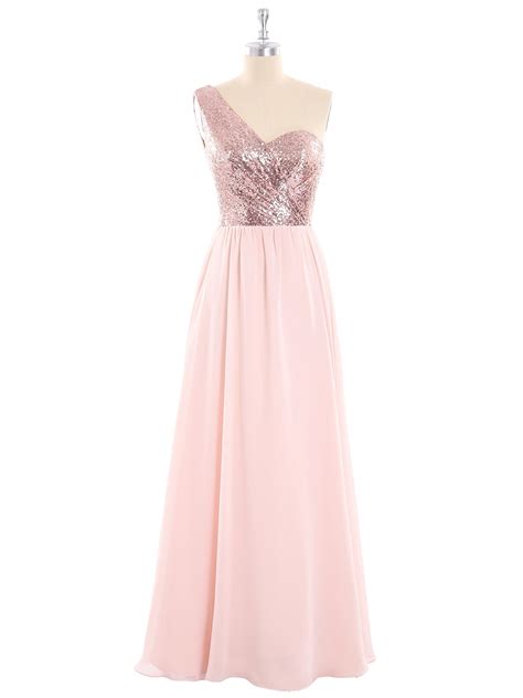 Sequins Bodice Chiffon Skirt Dress Rose Gold Plus Size – BABARONI