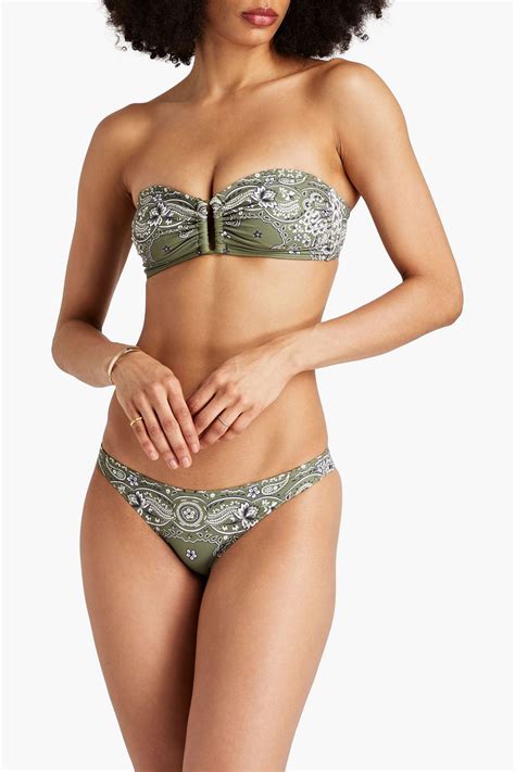 Zimmermann Paisley Print Bandeau Bikini Top The Outnet