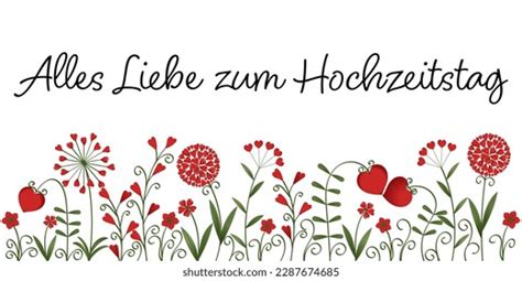 Alles Liebe Zum Hochzeitstag German Text Stock Vector Royalty Free