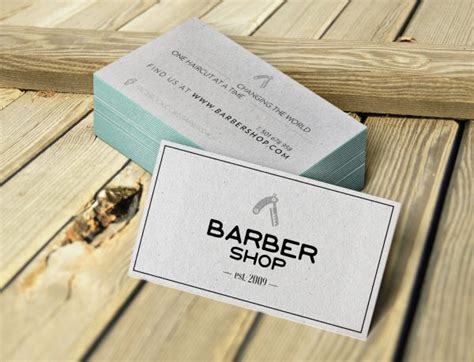 Simple Barber Shop Business Card Template | Business Card Design ...