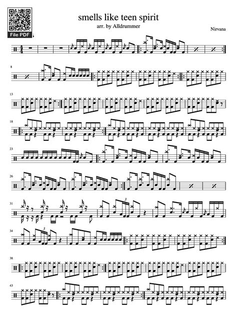 [Sheet] Smells Like Teen Spirit Piano PDF, chords Piano, mp4/midi