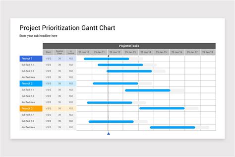 Project Gantt Chart PowerPoint Template | Nulivo Market