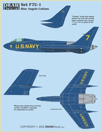 Blue Angels Vought Cutlass – DRAW Decal