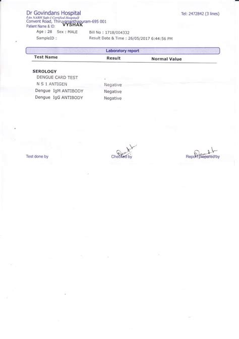 Treatment Of Dengue Fever A Case Report Sree Subramania Hospital