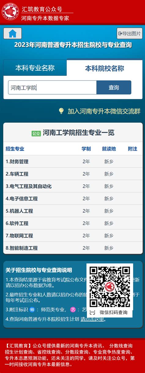 2023年河南专升本招生院校与专业可以一键查询啦 河南专升本网