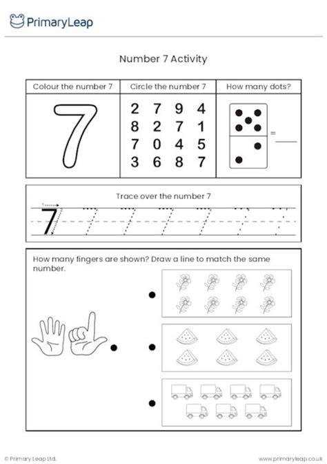 Number 7 Worksheet