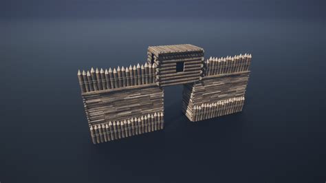 Wooden Fortress Palisade Gates and Doors in Props - UE Marketplace